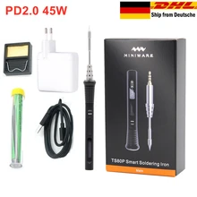 New TS80P Mini Smart Portable Digital Soldering Iron Tool Adjustable Temperature OLED Display With B02 Iron Tips QC3.0 PD2.0 45W
