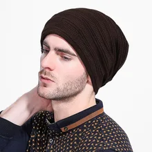 Зимний комплект головной убор Мужская сударь теплая шерстяная шапка на открытом воздухе увеличивающая вниз согревает вязаные шапочки