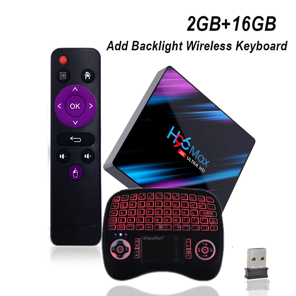 2GB 16GB L Keyboard Android 9,0 H96 MAX tv Box 4K HD RK3318 4 ГБ 32 ГБ/64 Гб медиаплеер смарт-приставка Google голосовой помощник Netflix Youtube - Цвет: 2GB 16GB L Keyboard