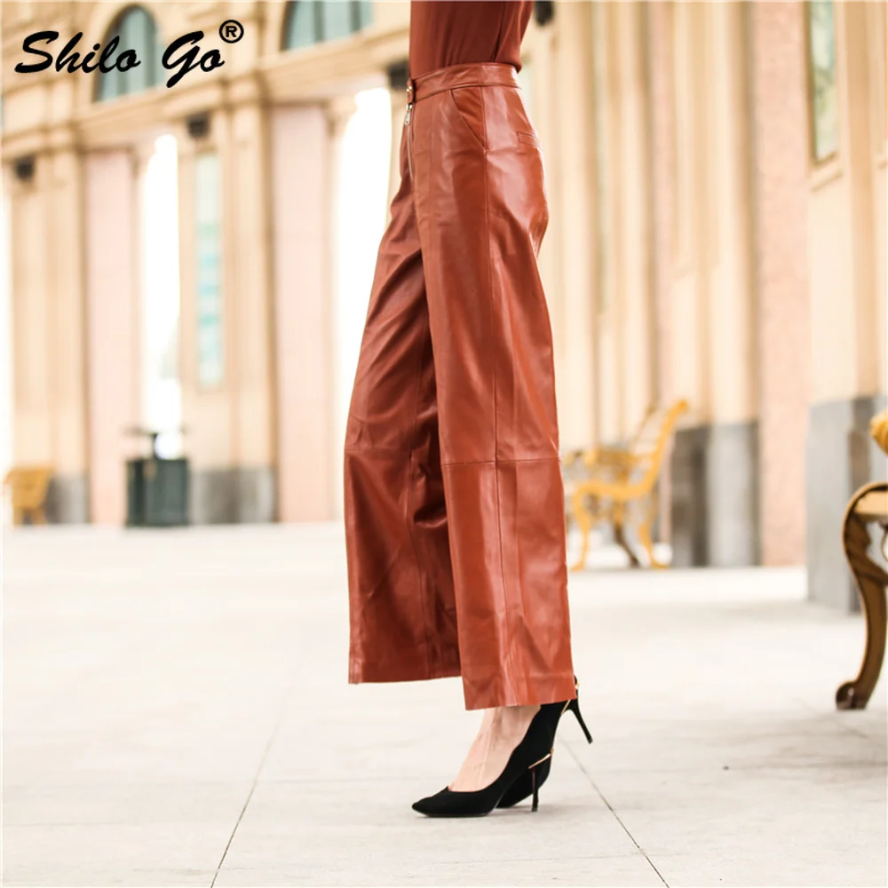 caramel leather pants