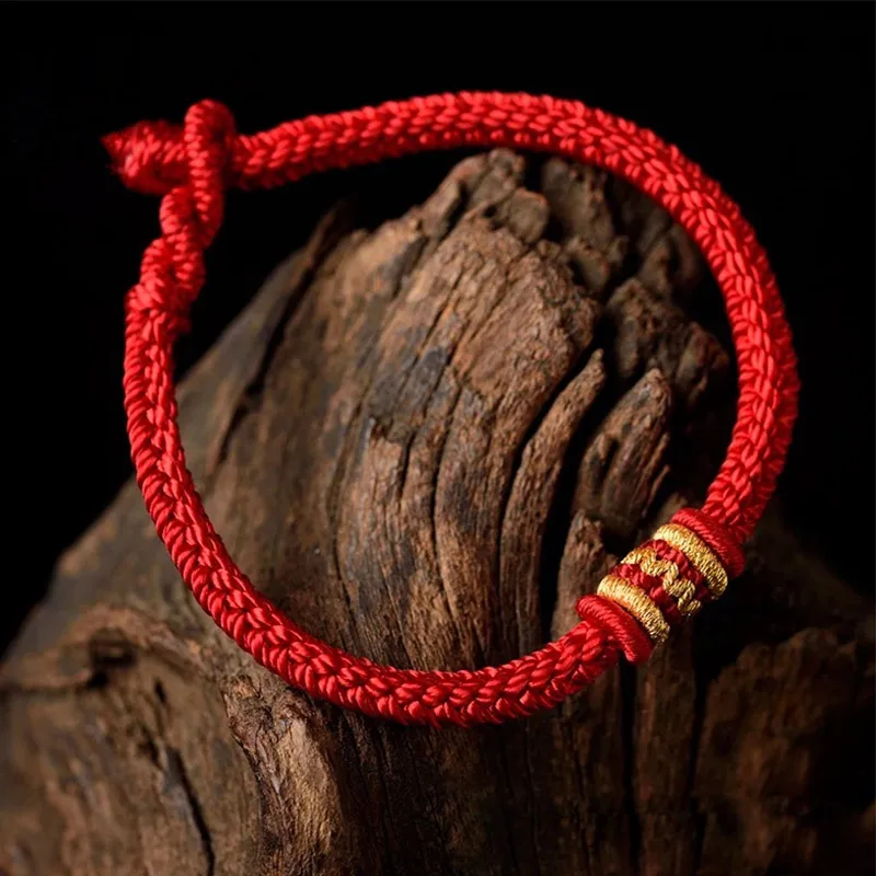 Этнические тибетские браслеты с красной нитью для женщин и мужчин, ювелирные изделия на удачу, ручной работы, Канатный браслет с подвесками, амулет, браслет Будды, подарок друзьям