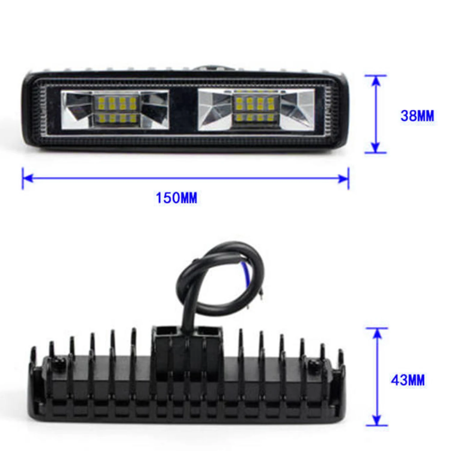 2x18 W 12V 16LED автомобиля рабочий светильник бар пятно луча дальнего света Противотуманные фары для внедорожника внедорожные* предмет Condi ti на: 1 00