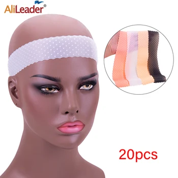 

Alileader 20Pcs Transpartent Silicone Wig Grip Hair Band Non Slip Drop-Shaped Elastic Headband For Hair Wigs Sports In Wholesale