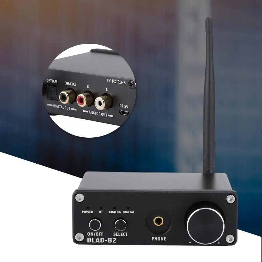 Audio Decoder New BLAD B2 Bluetooth 5 0 Mini USB DAC Audio Decoder Headphone Digital Amplifier With Amp DC 5V