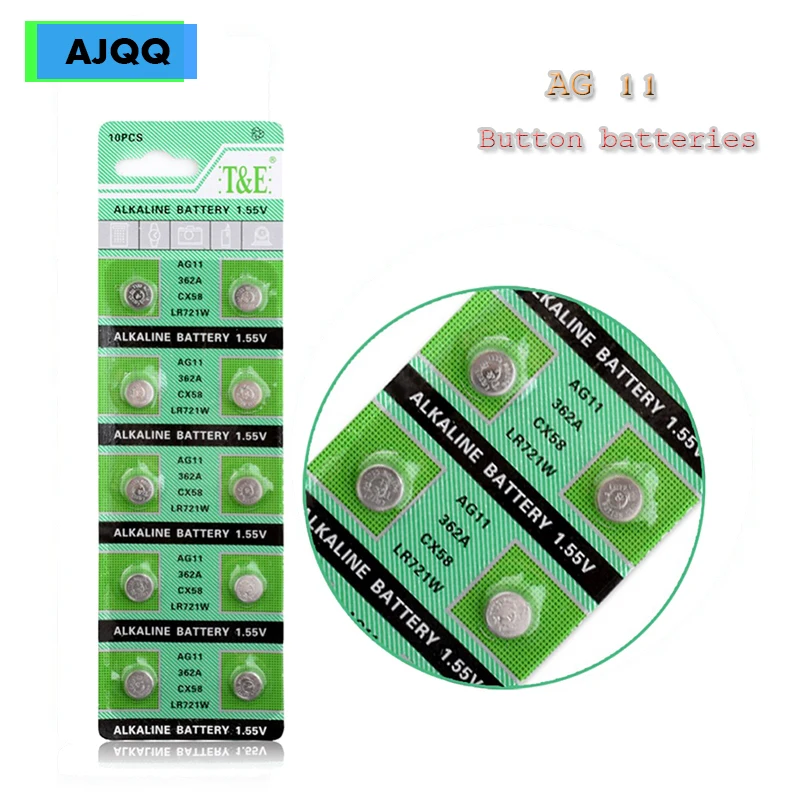 Новая 50 шт. AG11 362 SR721SW SR58 TR721 щелочная батарея используется для часов