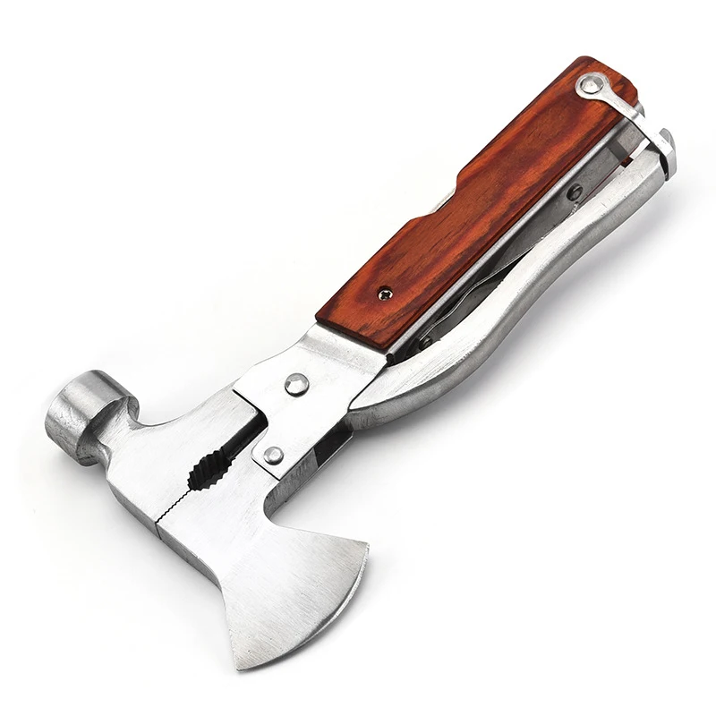

Multifunctional Combination Tool Kit Axe Hammer/Claw Hammer/Taper Hammer Screwdriver Pliers File Emergency Escape Hammer Axe