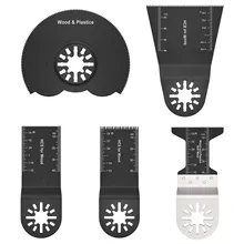 

5 Pcs/set Quick Release Wood Cutter Quick Change Oscillating Multi Tool Saw Blade for Renovator Power Tools Wood Metal Cutting