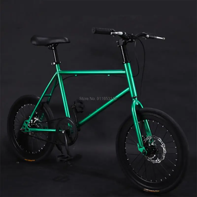 Велосипедный односкоростной мини-велосипед с двойным тормозом Dsic, велосипедная Рама свободного колеса 20 дюймов, подходит для высоты от 155 см до 180 см