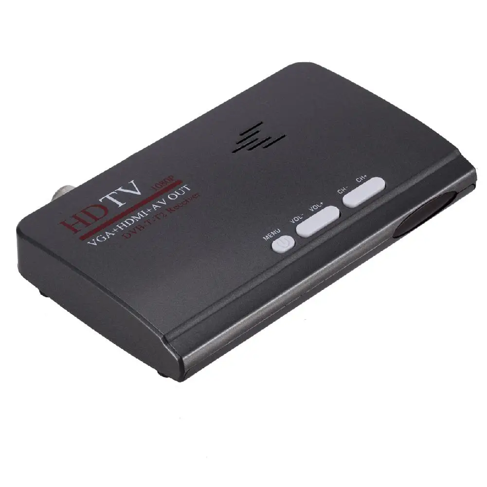 DishyKooker DVB-T/DVB-T2 ТВ-тюнер ресивер VGA AV CVBS 1080P HDMI Цифровой HD спутниковый ресивер с пультом дистанционного управления