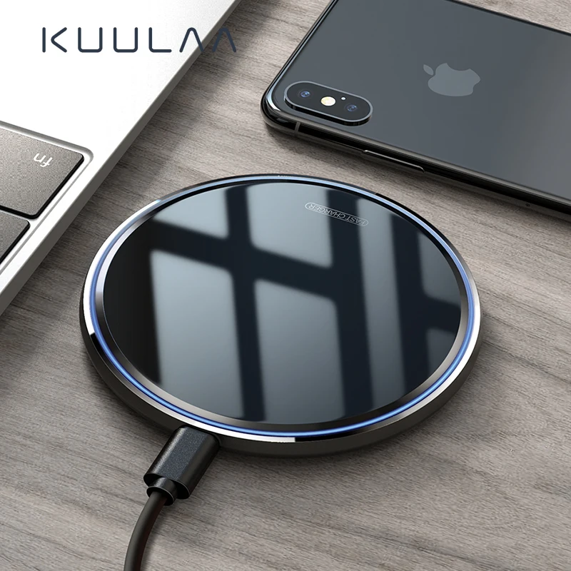 

KUULAA Qi wireless charger 10W for Samsung s10 note 10 plus wireless charging for iPhone 11 pro X/XS Max XR wireless charger pad