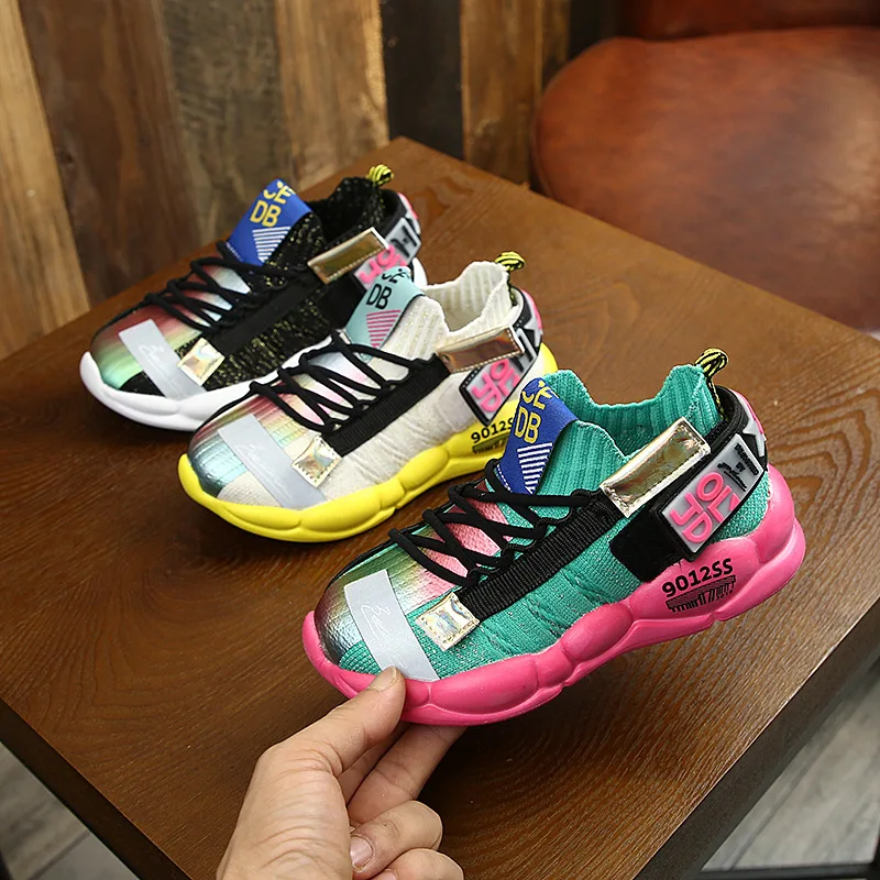 2019 осенние детские кроссовки для девочек обувь мальчиков модная повседневная