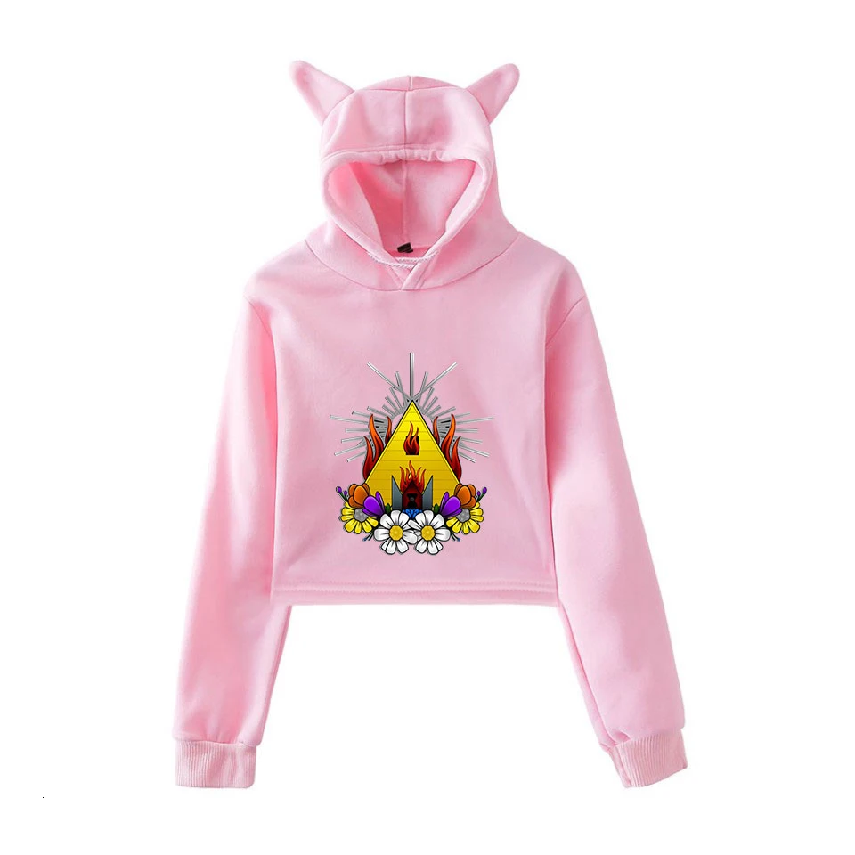 2019 New Arrival Midsommar Nostalgic horror film printed Cat Ear Hoodies Sweatshirt women