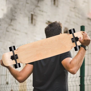 

Longboard Skateboard 42 Inch Drop Through Deck Complete Maple Cruiser Freestyle with Camber Concave
