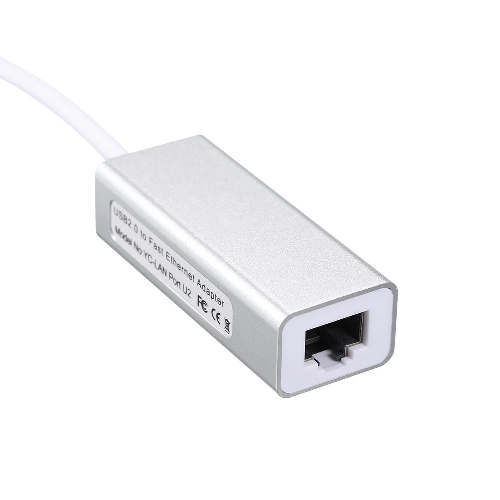 Сетевой адаптер USB2.0 внешняя сетевая карта до 10/100/1000 Мбит/с RJ45 Ethernet адаптер совместим с ноутбуком и настольным компьютером