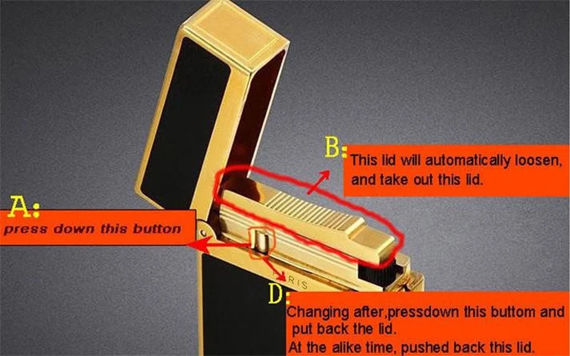 100% brand new made in China retro original DuPont bright sound lighter windproof lighter electronic lighter