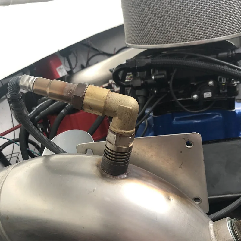 90degree M18x1.5 O2 Lambda Sensor Oxygen Extender Spacer For Decat Hydrogen Brass | Автомобили и мотоциклы