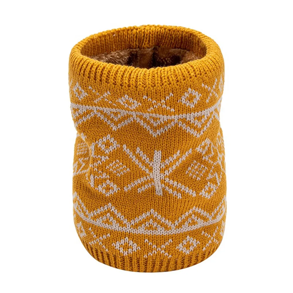 

2020 Unisex Winter Men Women Warm Knitted Ring Scarves Thick Elastic Knit Mufflers Children Neck Warmer Boys Girl Plush Scarf