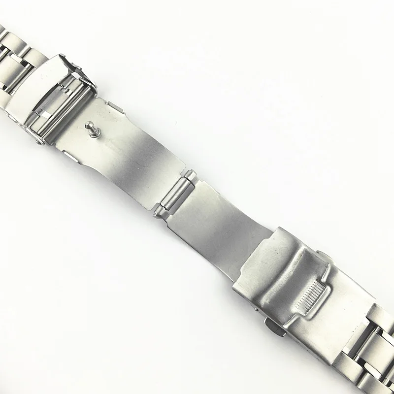 Stainless Steel Watch Band 18mm 20mm 22mm 24mm Strap Wristband Curved End Watch Strap Double Lock Buckle Replacement Wrist Belt