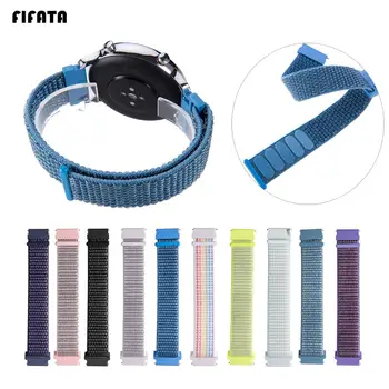 

FIFATA For Huami Amazfit Bip/GTS Strap For Garmin Vivoactive 3 Nylon Canvas Watch Band For Huawei Watch GT 2 20/22mm Wristband