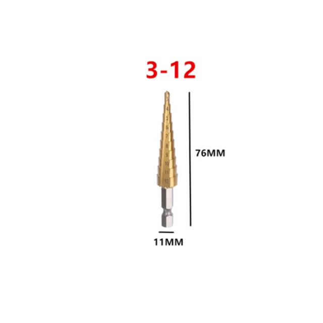 D-40129 Step Drill Bit 4-20mm 9Steps 