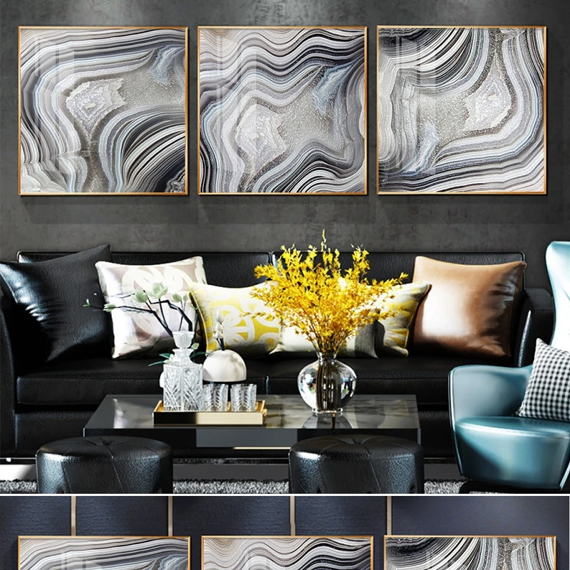 

Canvas Posters Prints Abstract Geometric Canvas Painting Black and White Line Picture for Living Room Morden Home Decor 2-37