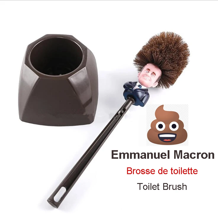 Emmanuel Macron Brosse WC Brosse de toilette Франция Президент Трамп туалетная щетка сделать туалет отличный снова Commander в дерьма