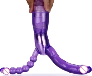 Silicone Soft Double Penetration Vibrator Sex Toys For Women Masturbator Penis Dildo Anal Plug G Spot Stimulator Vagina Massage 3