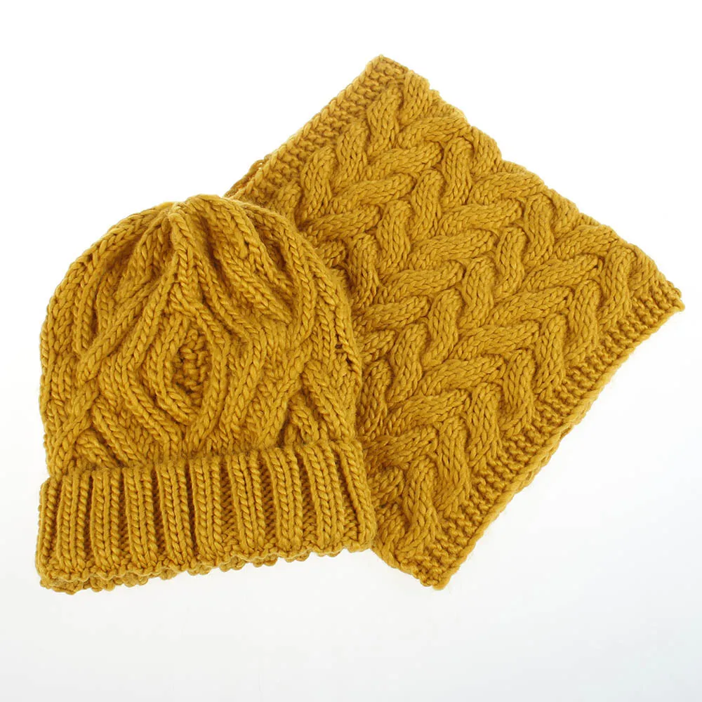 Goocheer/женская шапка, шарф, комплект для девочки, шерсть, вязаный, теплый, уличная, 8 цветов, женская шляпа, женский зимний шарф, кепки из хлопка