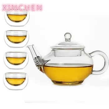 

250ml Heat-resisting High Temperature Glass Mini- Scented Tea Infusion Of Tea Kettle Transparent Kung Fu Tea Have Trumpet Teapot