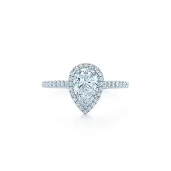 

JZ TFB RLLEN high quality original 925 sterling silver goose egg shaped gemstone ring with logo DIY jewelry for women.