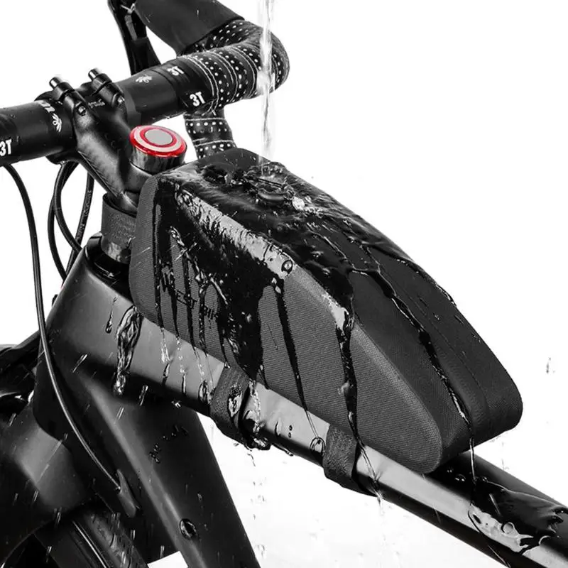 WEST BIKING водонепроницаемые велосипедные сумки сплошной черный цвет MTB дорожный велосипед Передняя верхняя труба рама жесткий корпус Защитные чехлы