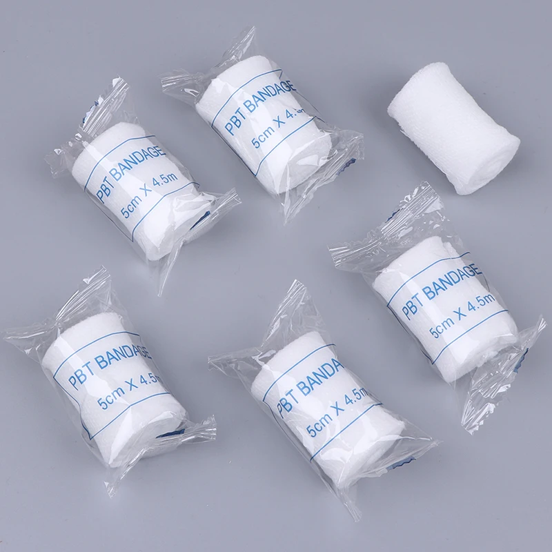 6 Rolls/lot 5cmx4.5m PBT Elastic Bandage First Aid Kit Gauze Roll Wound Dressing Medical Nursing Emergency Care | Безопасность и