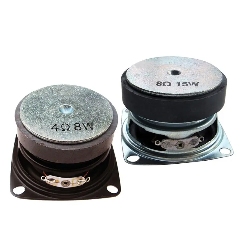 Комплект из 2 предметов, 2 дюйма мини Портативная аудио колонка 4/8Ohm 8/15W полный спектр мультимедиа Динамик для дома Театр звук Системы DIY 24BB