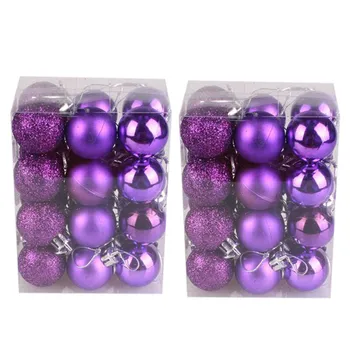 

48Pcs Xmas Tree Decoration 30mm Christmas Tree Ball Bauble Hanging Home Party Ornament Decor For Home Enfeites De Natal