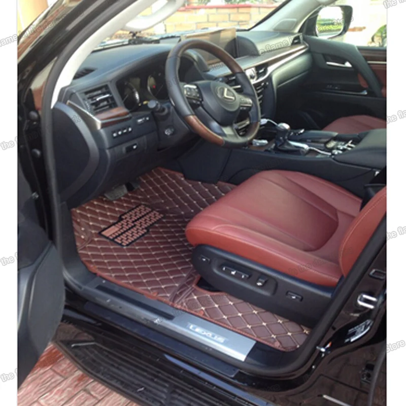 Lsrtw2017 кожаный салон автомобиля коврики в для lexus lx570 lx 570 1998-2020 2012 2013 2014 2015 2016 2017 2018