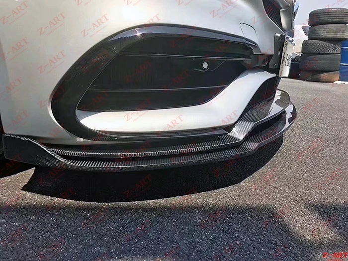 Z-ART для Mercedes Benz CLA углеродное волокно передняя губа для CLA углеродное волокно передний спойлер для CLA C117 передний подбородок