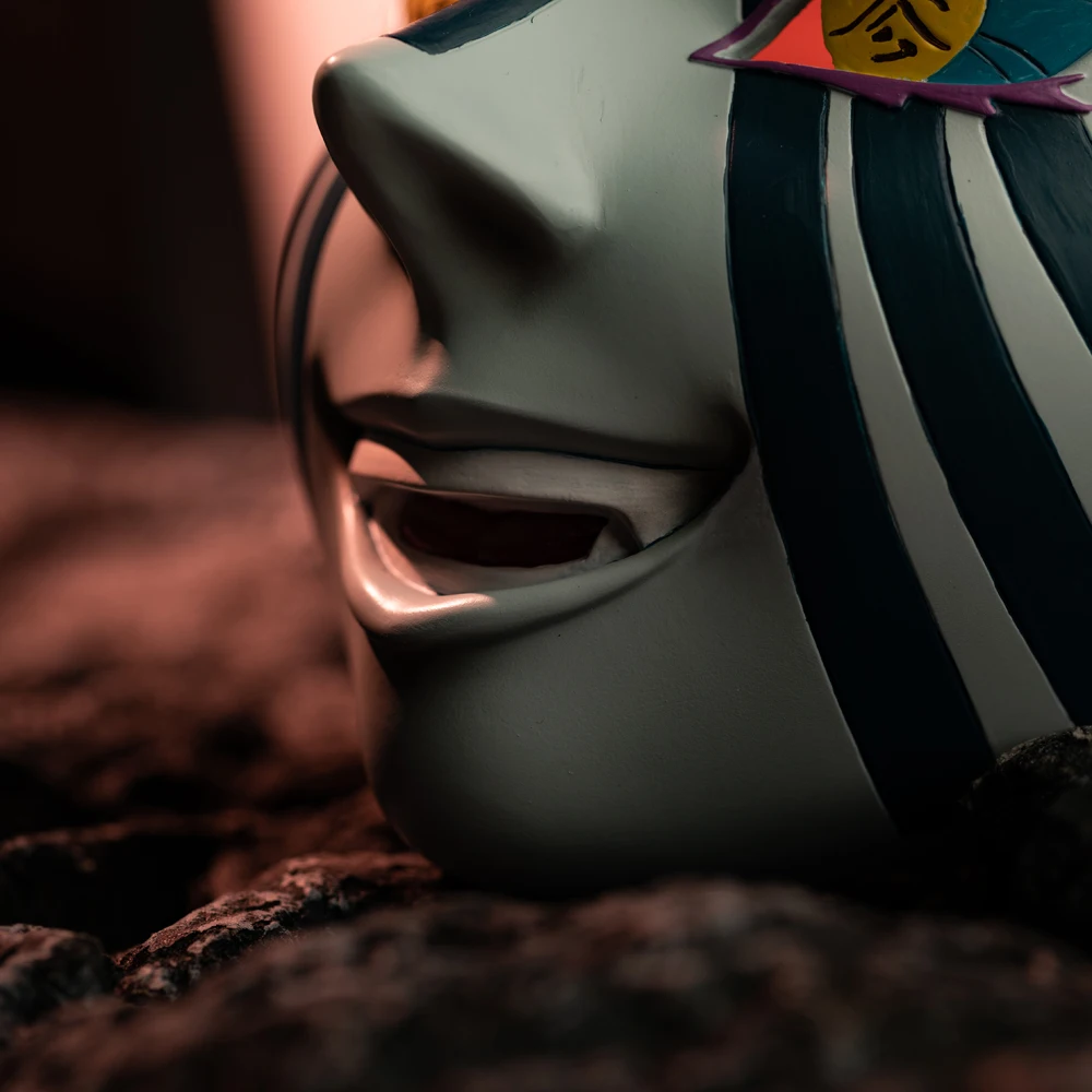 Anime Demon Slayer Akaza Mask Cosplay Costume Accessories