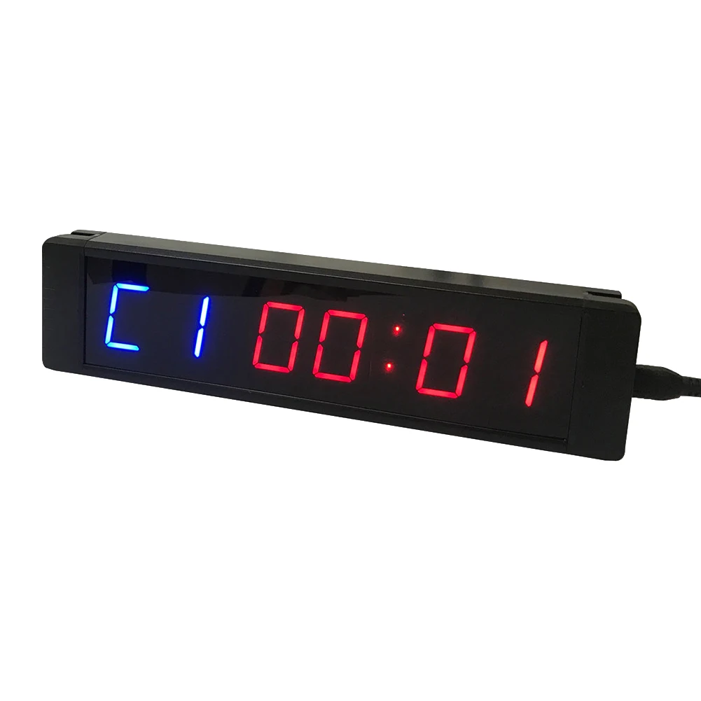 

Multifunction Electronic Timer Aluminum Digital Clock Remote Control Gym Black Tools LCD Displays Countdown Alarm Square Sports