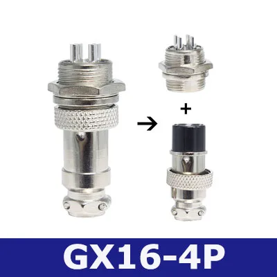 EClyxun 50 компл. GX16 2/3/4/5/6/7/8/9/10Pin 16 мм Мужской и Женский провода Панель разъем комплект GX16 гнездо+ штекер для авиации, компьютер и т. Д - Цвет: GX16 4Pin