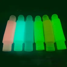 

46MM Big Luminous Pop Tubes Fidget Toys Stress Relieve Toys Autism Sensory Anti Stress Plastic Bellows Toys for Children Squeeze