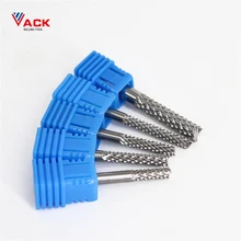 Vack cortador de dentes do milho, de tungstênio, 3.175/4/6mm, brocas fresas cnc, pcb, para máquina de gravura