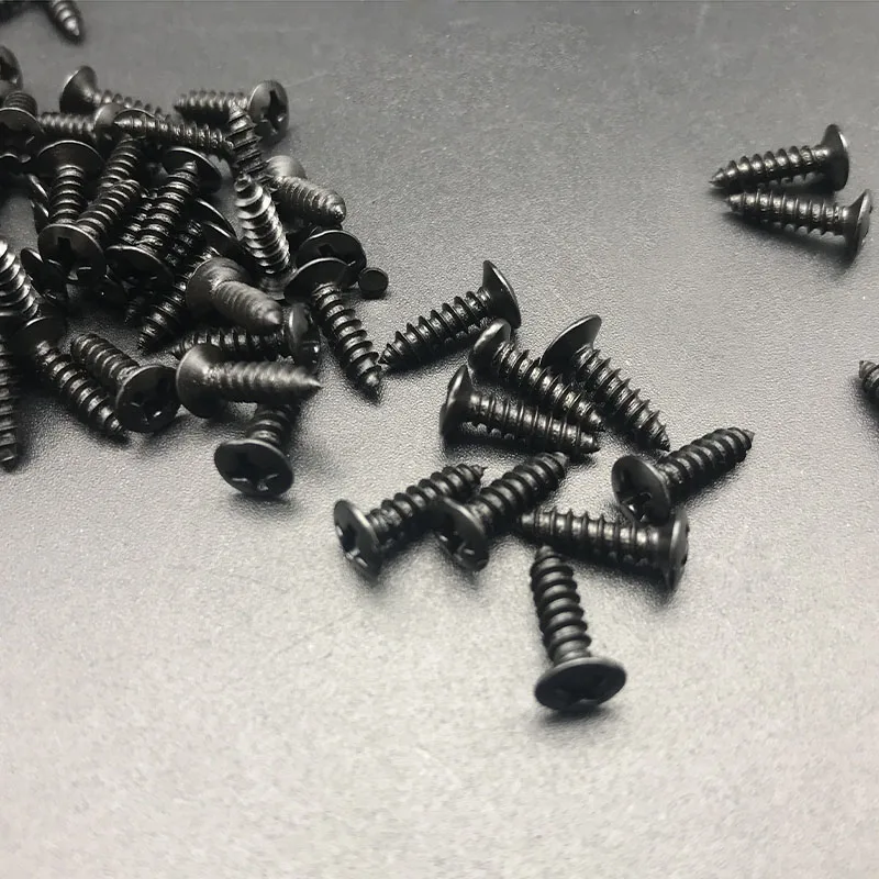 50/100pcs 3*12 мм бас-гитара винты крышка чехол Jack плиты винтового для ST TL аксессуары для электрогитары - Цвет: Black x100pcs