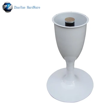 

White Powder Coated Hospitality Round Cast Iron Bistro Table base Mild Steel Dining Table Leg For Restaurant Furniture