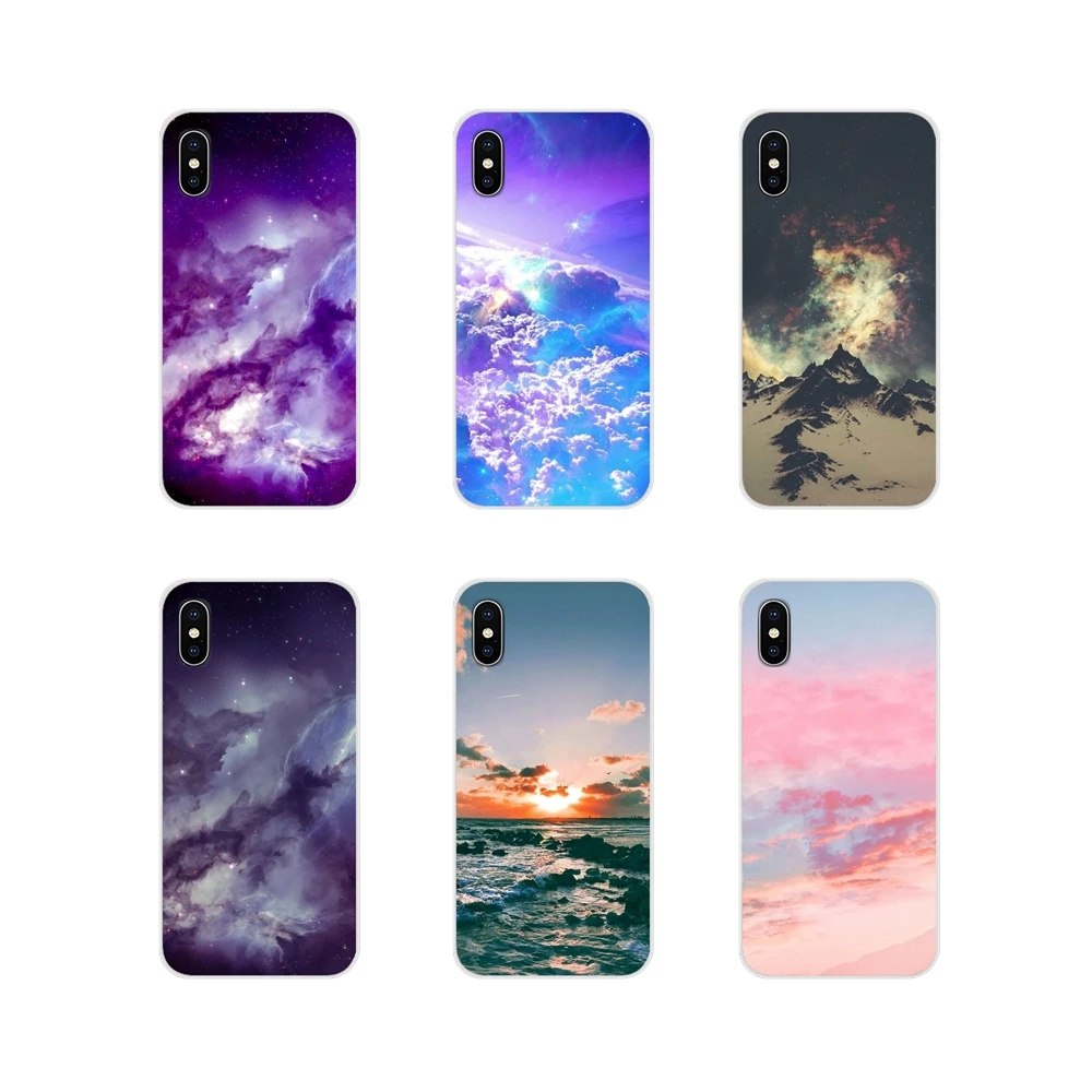 Pink cute kawaii sky space Sunset Cloud For Samsung A10 A30 A40 A50 A60 A70 Galaxy S2 Note 2 3 Grand Core Prime Soft Shell Cases | Мобильные