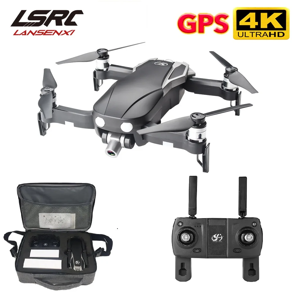 LSRC 2020 новый GPS Дрон HD 4k 1080P 5G WIFI FPV 500m Двойная камера Две оси механический ESP PTZ