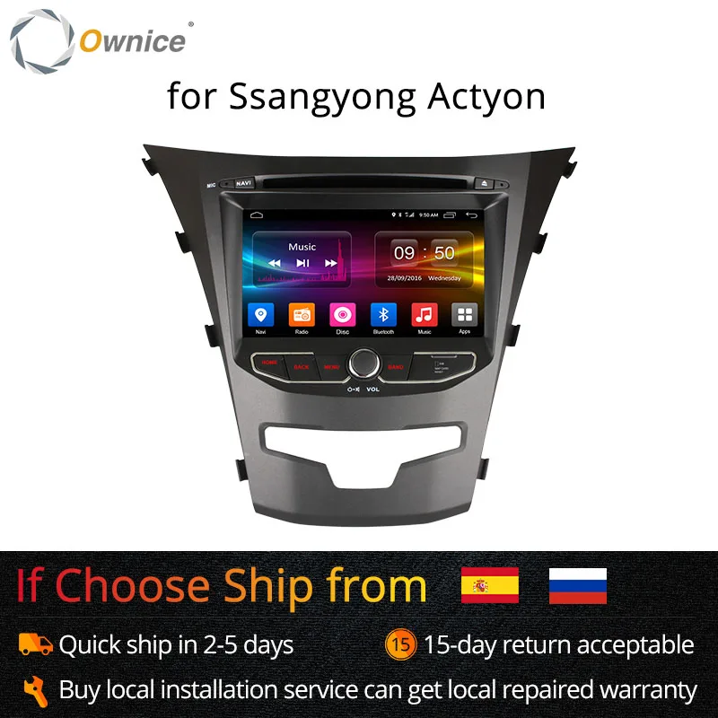 Ownice C500 Восьмиядерный android 6 0 для ssangyong actyon 2014 korando четыре ядра поддержка 4G SIM LTE сеть