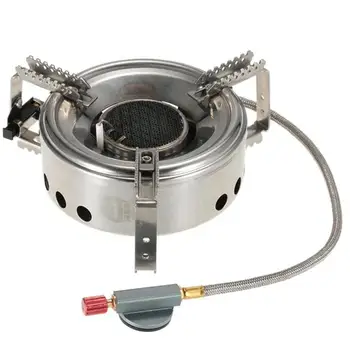 

Outdoor Mountaineering Camping Cooking Big Power Windproof Gas Stove Head Butane Burner Infrared Heating Stove Split-Type 3500W