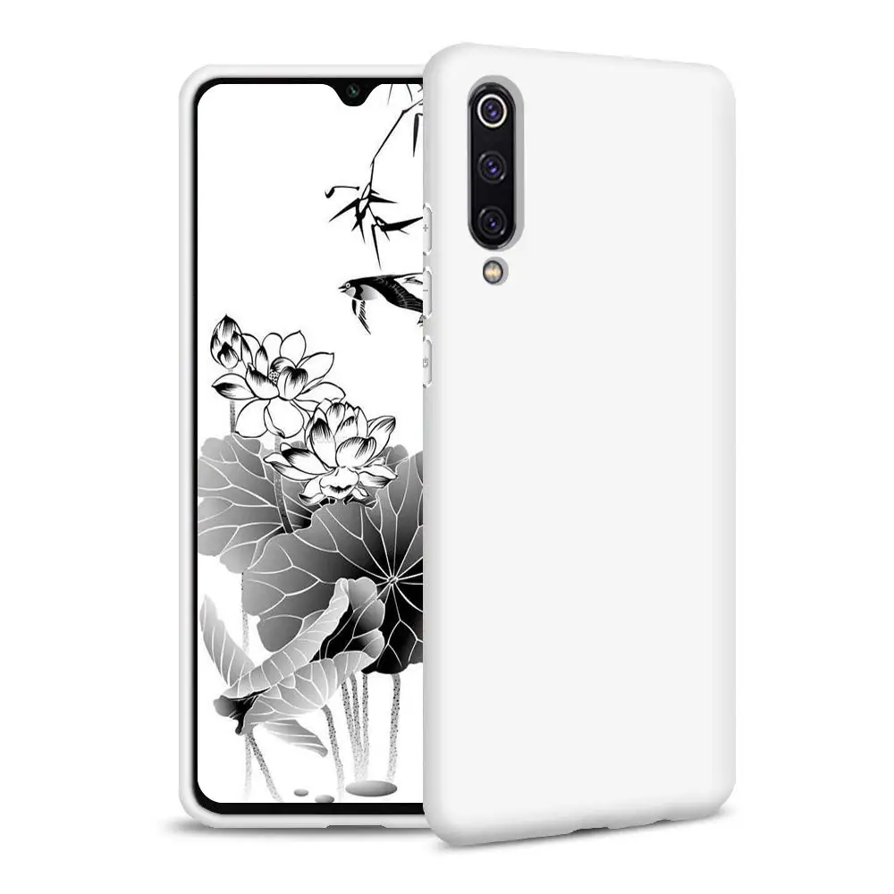 Силиконовый чехол для samsung Galaxy A50 A30 A40 A10 A20 A70 тапочки однотонного яркого чехол для телефона A80 M20 A7 A8 Примечание 10 S8 S9 плюс S10e крышка - Цвет: Белый