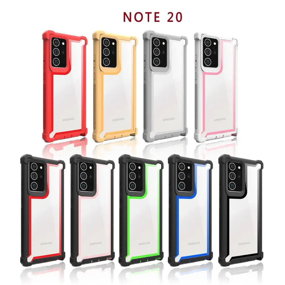 

Luxury Armor For Samsung Galaxy Note 20 Plus Case Transparency Four Corner Anti Fall Mobile Phone Protective Cover For Galaxy 20