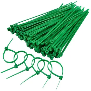 

100Pcs/pack green Factory Standard Self-locking Plastic Nylon Plastic Wire Zip Tie